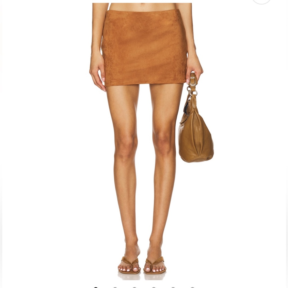 Superdown Suede Mini Skirt